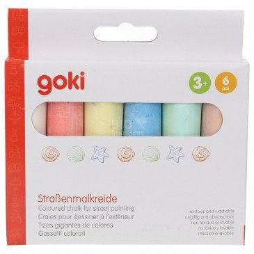 Straßenmalkreide (6 Farben) – Gessetti Giganti colorati (6 pezzi)